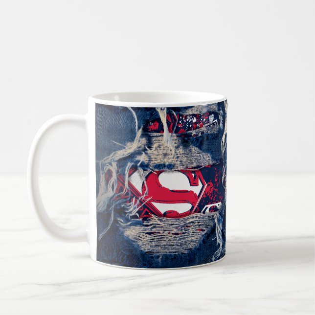 Taza De Café Supergirl Red, White & Blue (Izquierda)