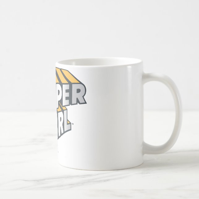 Taza De Café Supergirl Silver and Orange Logo (Derecha)