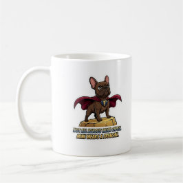 Taza De Café Superhero French Bulldog Cute Frenchie Hero Design