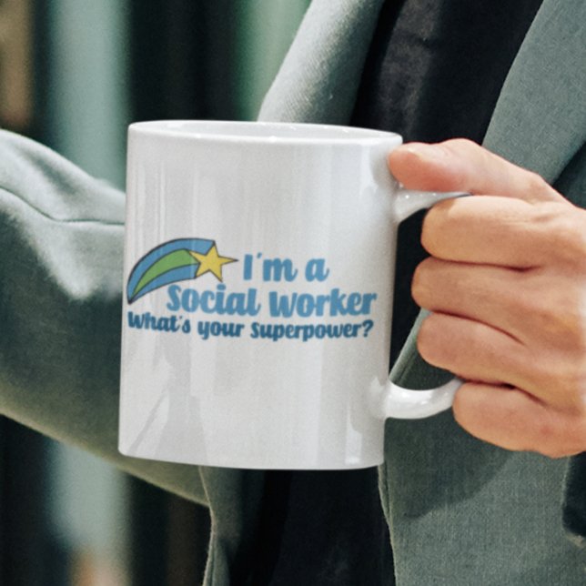 Taza De Café Superhero Social Worker (Subido por el creador)