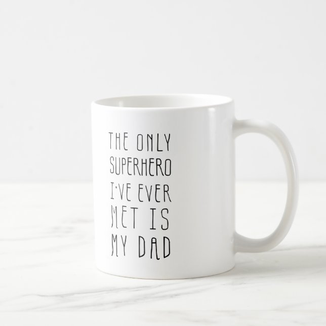 Taza De Café Superhéroe Dads Birthday Mug | Fathers Day Mug (Derecha)