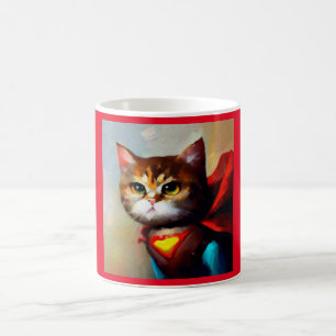 Taza De Café Superhéroe de gato