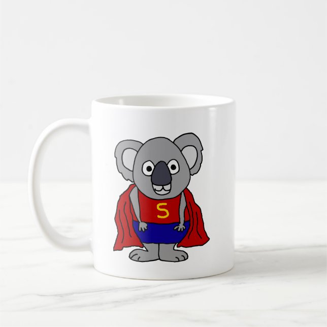 Taza De Café Superhéroe de oso de Koala (Izquierda)