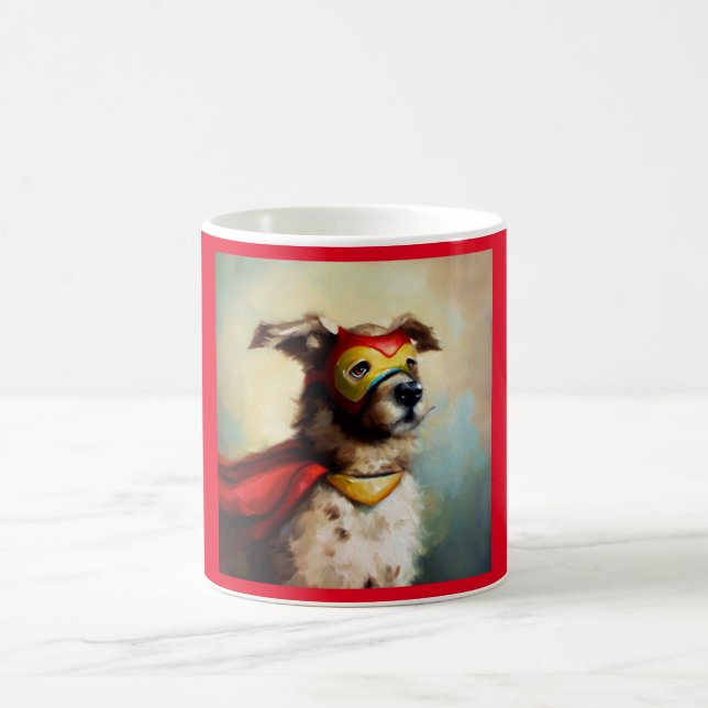 Taza De Café Superhéroe de perro (Centro)