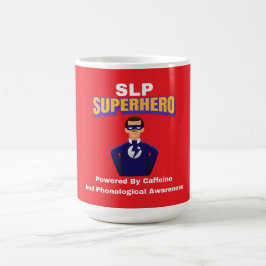 Taza De Café Superhéroe del SLP... impulsado por cafeína y fono