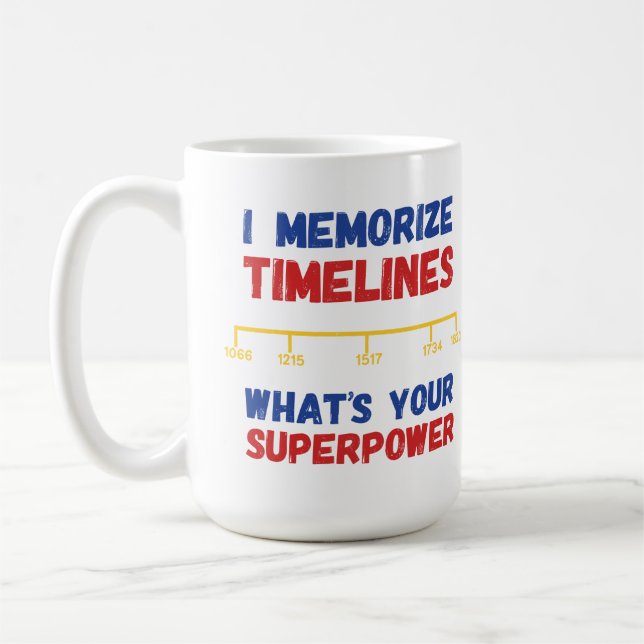 Taza De Café Superhéroe escolar personalizable (Izquierda)