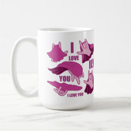 Taza De Café Superhéroe ILY - Diseño ASL