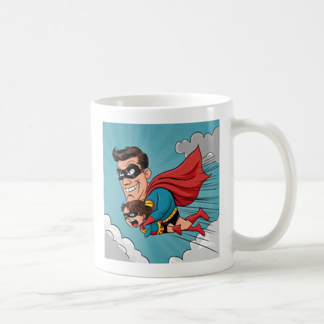 Taza De Café Superhéroe padre (Derecha)
