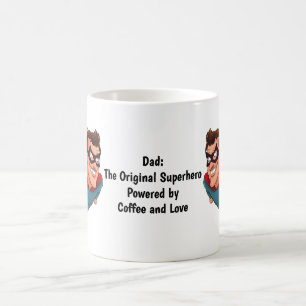 Taza De Café Superhéroe papá personalizado
