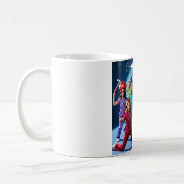 Taza De Café Superhéroes en Scrubs Mug - Celebrar a héroe médic (Izquierda)
