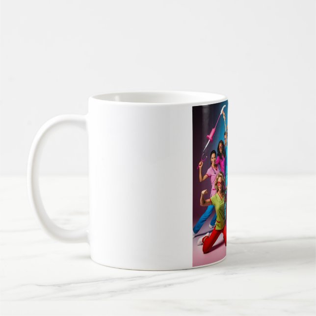 Taza De Café Superhéroes en Scrubs Mug - Celebrar la Salud H (Izquierda)