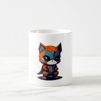 Taza De Café Superheroína animal de bebé con estilo Kawaii