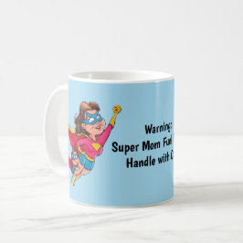 Taza De Café Superheroína mamá personalizada