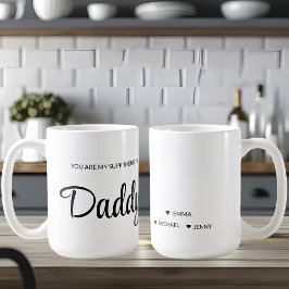 Taza De Café Superheroína personalizada Dad Mug - Nombre de niñ