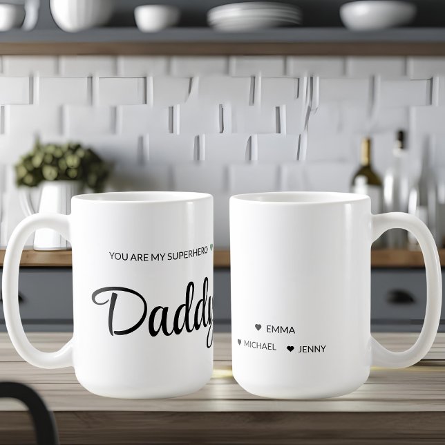 Taza De Café Superheroína personalizada Dad Mug - Nombre de niñ (Subido por el creador)