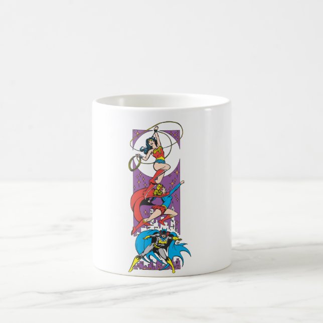 Taza De Café Superheroínas En Acción (Centro)