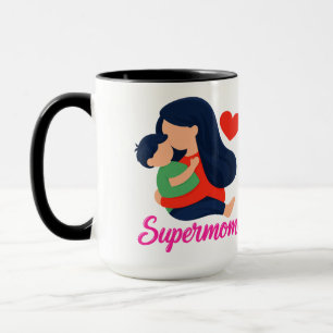 Taza de café Supermamá Madre e Hijo Adorable