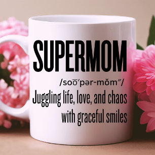 Taza De Café Supermamá Momlife Gracioso regalo del Día de la Ma