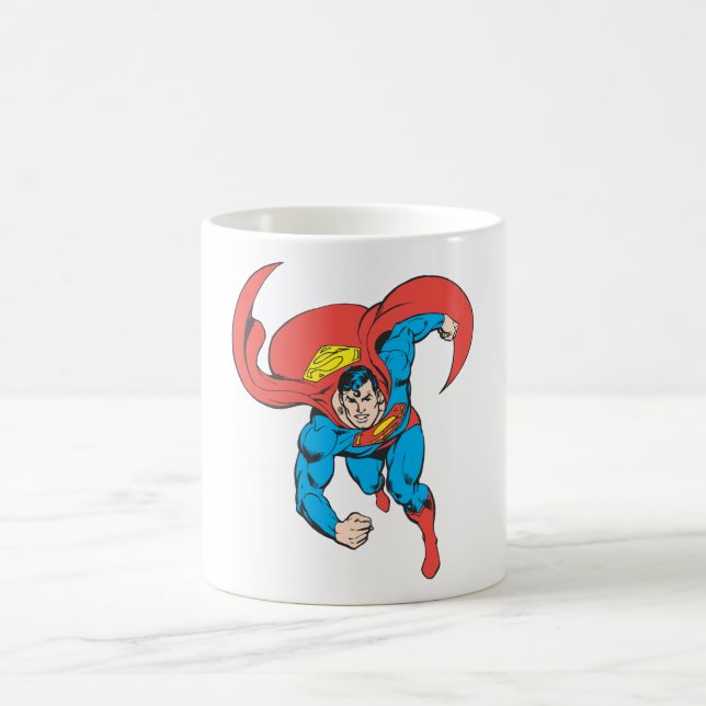 Taza De Café Superman corre hacia delante (Centro)