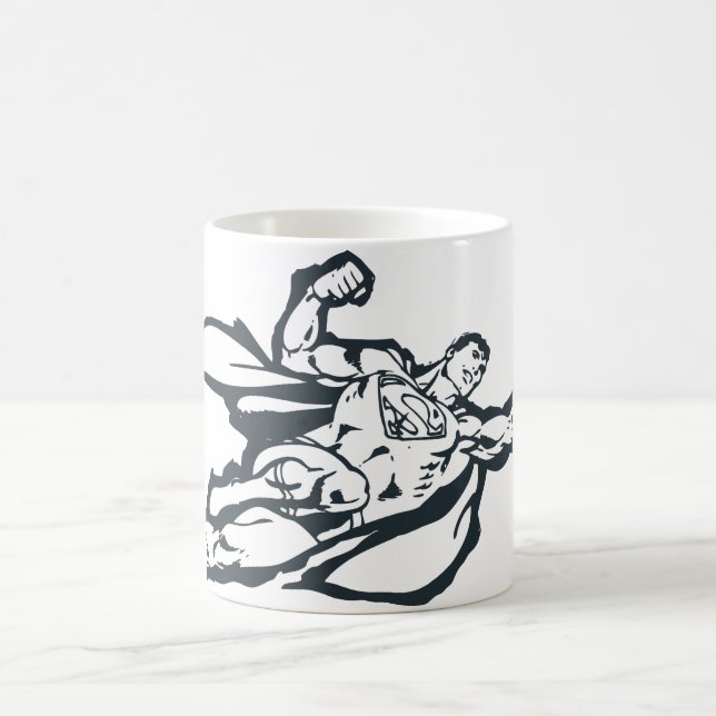 Taza De Café Superman vuela a la derecha (Centro)