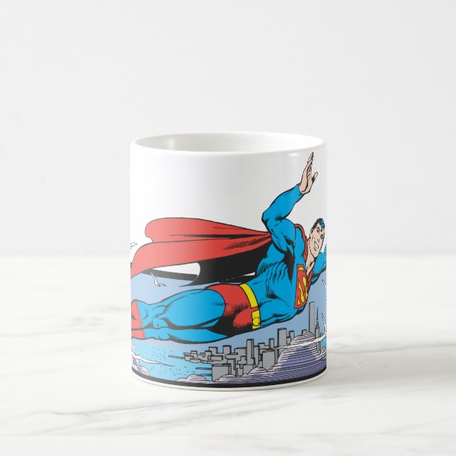 Taza De Café Superman vuela por la ciudad (Centro)