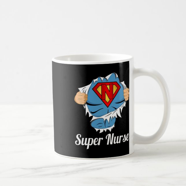 Taza De Café Superpoder de enfermería (Derecha)