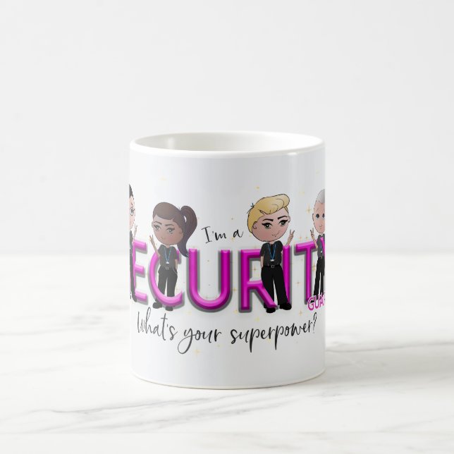Taza De Café Superpoder de la Guardia de Seguridad Cuta (Centro)