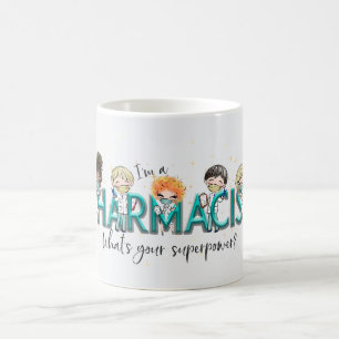 Taza De Café Superpoder Farmacéutico Cute