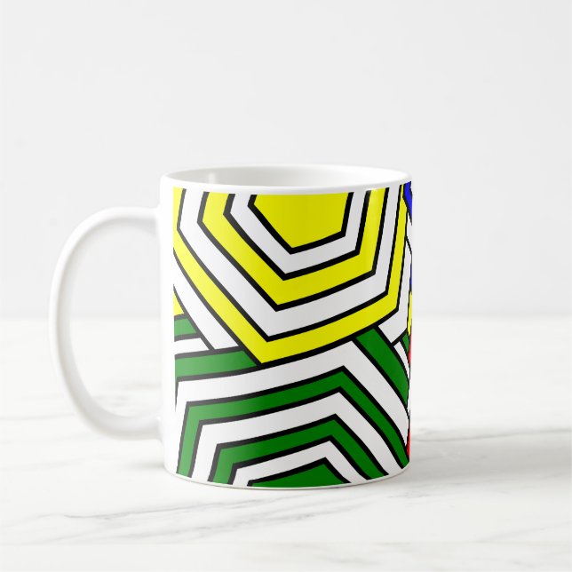 Taza De Café Superposición de Hexagons (Izquierda)