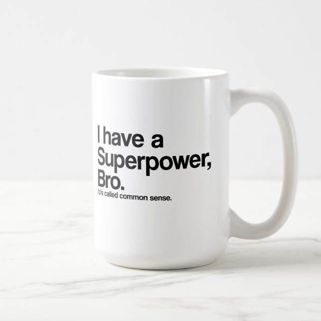 Taza De Café Superpotencia de sentido común (Derecha)