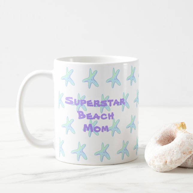 Taza De Café Superstar Beach Mom Starfish (Con donut)