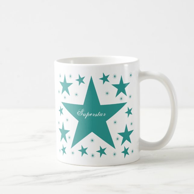 Taza De Café Superstar Mug, Verde azulado (Derecha)