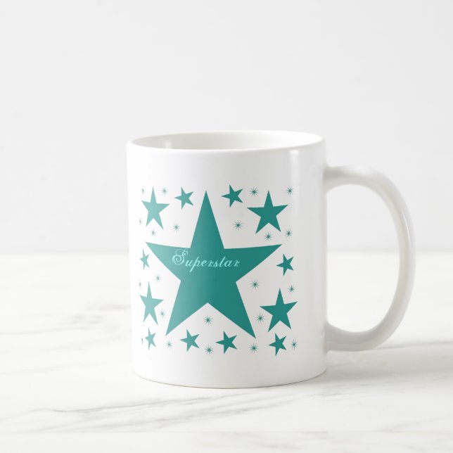 Taza De Café Superstar Mug, Verde azulado (Derecha)