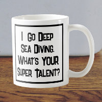 Supertalento del buceo del mar profundo. Coffee Mu