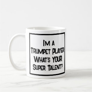 Taza De Café Supertalento del jugador de trompeta. Trumpeter