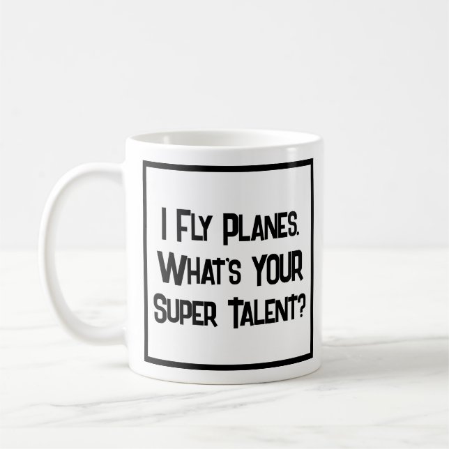 Taza De Café Supertalento del piloto de aerolíneas. Coffee Mug (Izquierda)