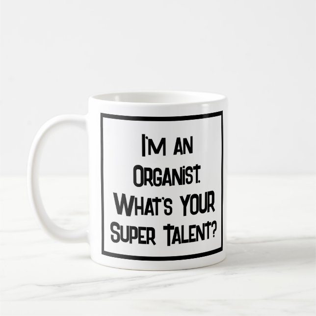 Taza De Café Supertalento organista. Coffee Mug (Izquierda)
