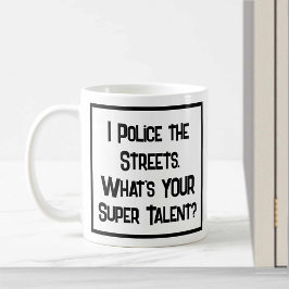 Taza De Café Supertalento policial. Coffee Mug