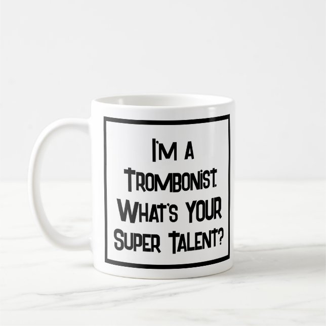 Taza De Café Supertalento trombonista. Coffee Mug (Izquierda)