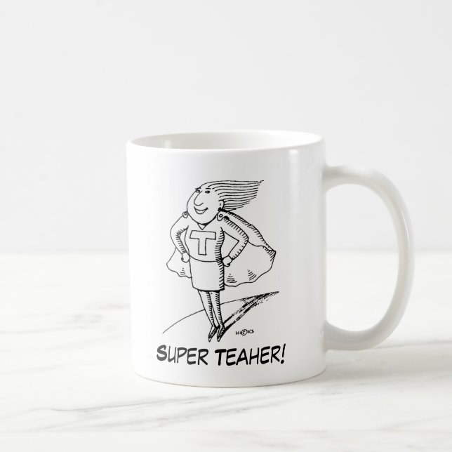Taza De Café ¡superteacher, Teaher estupendo! , Profesor (Derecha)