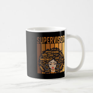 Taza De Café Supervisor afroamericano africano mujeres mes de l
