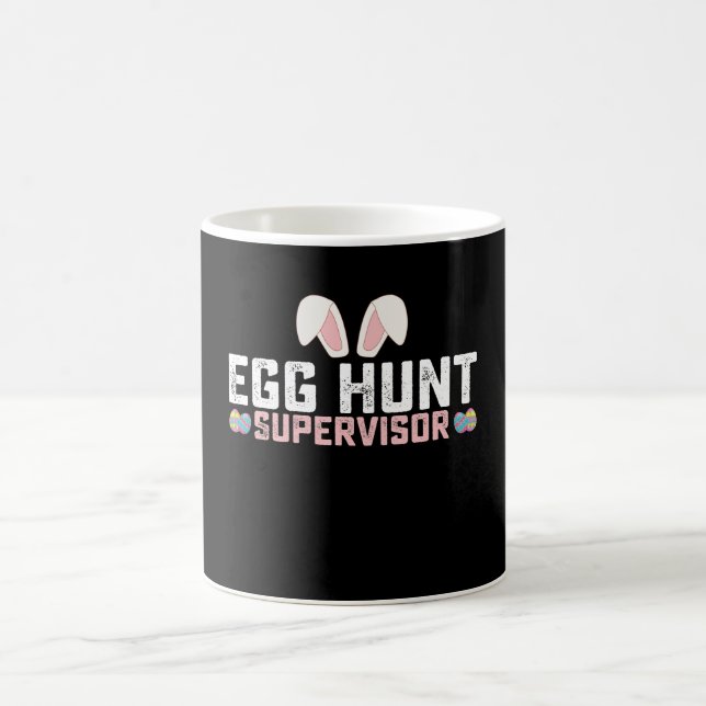 Taza De Café Supervisor de Huevos Caza Divertido Conejo Conejo  (Centro)