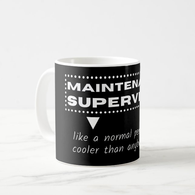 Taza De Café Supervisor de mantenimiento, citas de trabajos div (Anverso izquierdo)