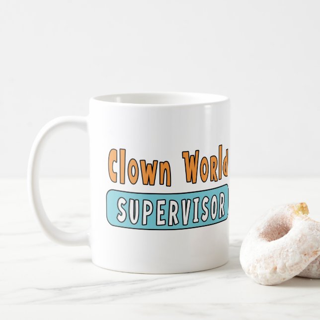 Taza De Café Supervisor Mundial de Payasos (Con donut)