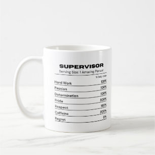 Taza De Café Supervisor trabajador Consejero genial