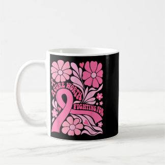 Taza De Café Superviviente de cáncer de mama Floral Boho Una cu