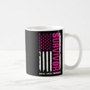 Taza De Café Superviviente de cáncer Mes Bandera Estadounidense