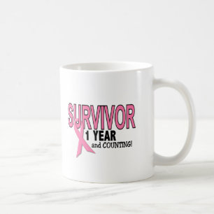 Taza De Café SUPERVIVIENTE del CÁNCER de PECHO 1 año y cuenta
