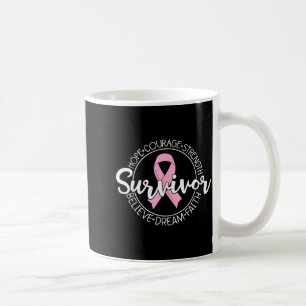 Taza De Café Superviviente Esperanza Coraje Fuerza Cree Sueño F
