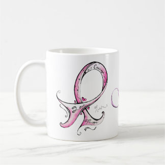 Taza De Café Superviviente rosado de la cinta